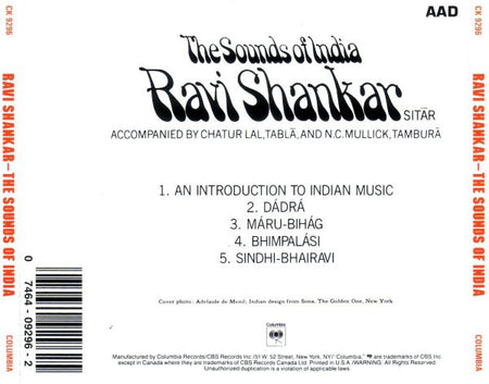 Ravi Shankar : The Sounds Of India (CD, Album, Mono, RE)