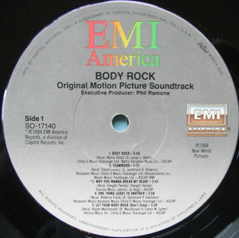 Various : Body Rock (Original Motion Picture Soundtrack) (LP, Album)