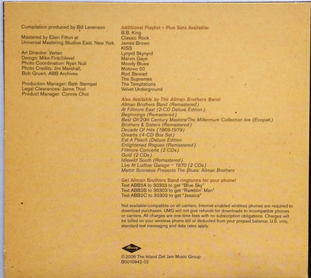 The Allman Brothers Band : 3CD»Playlist+Plus  (3xCD, Comp)