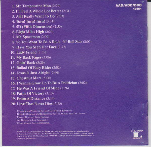 The Byrds : 20 Essential Tracks From The Boxed Set: 1965-1990 (CD, Comp, RM)