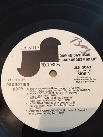 Dianne Davidson : Backwoods Woman (LP, Album, Promo)