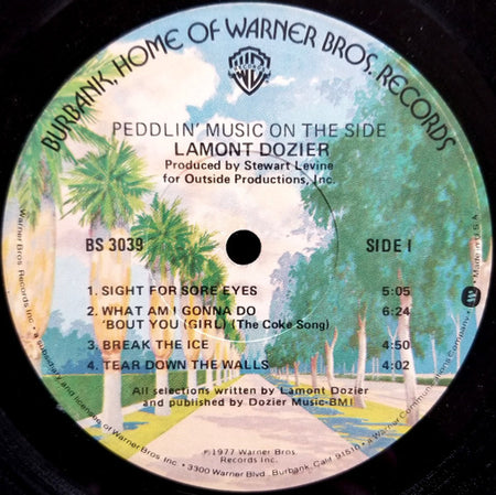 Lamont Dozier : Peddlin' Music On The Side (LP, Album, Los)