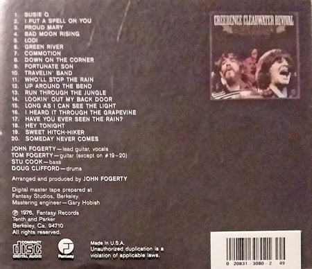 Creedence Clearwater Revival Featuring John Fogerty : Chronicle (The 20 Greatest Hits) (CD, Comp, Club, RE, CRC)