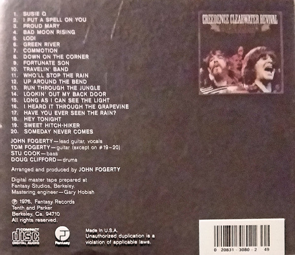 Creedence Clearwater Revival Featuring John Fogerty : Chronicle (The 20 Greatest Hits) (CD, Comp, Club, RE, CRC)