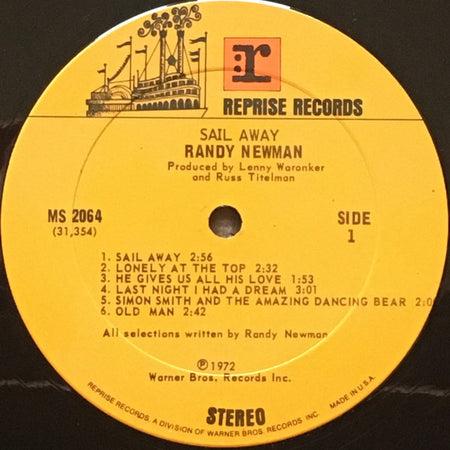 Randy Newman : Sail Away (LP, Album, Ter)