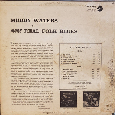 Muddy Waters : More Real Folk Blues (LP, Album, Mono)