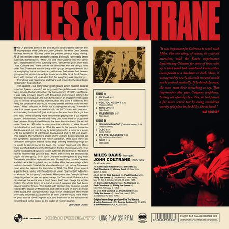 Miles Davis, John Coltrane : Miles & Coltrane (LP, Comp, Ltd, RM)