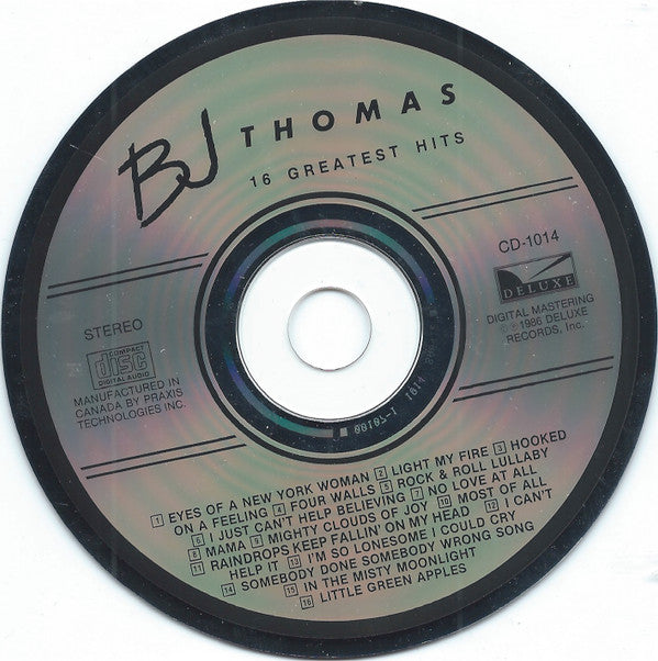 B.J. Thomas : 16 Greatest Hits (CD, Comp)