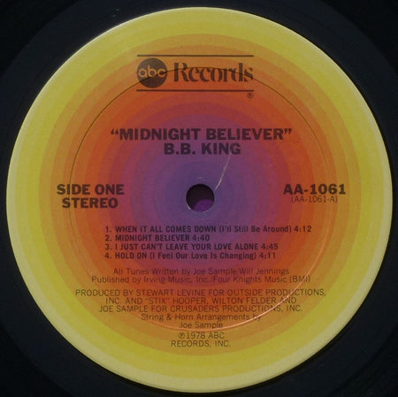 B.B. King : Midnight Believer (LP, Album, Ter)