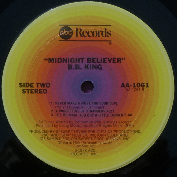 B.B. King : Midnight Believer (LP, Album, Ter)
