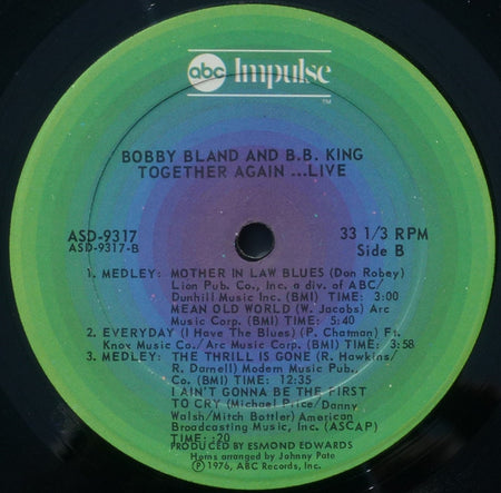 Bobby Bland & B.B. King : Together Again...Live (LP, Album)