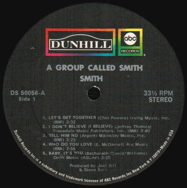 Smith (3) : A Group Called Smith (LP, Album, RP, Kee)