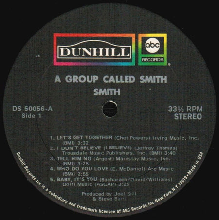 Smith (3) : A Group Called Smith (LP, Album, RP, Kee)