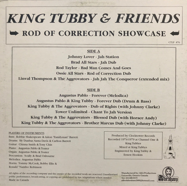 King Tubby & Friends* : Rod Of Correction Showcase (LP, Comp, RE)