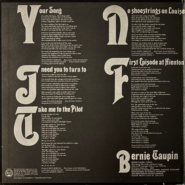 Elton John : Elton John (LP, Album, RE, Gat)