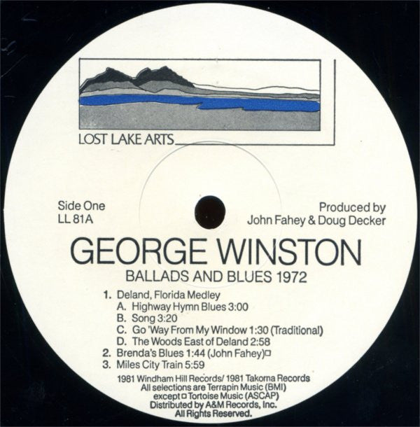 George Winston : Ballads And Blues 1972 (LP, Album, RE)