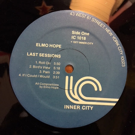 Elmo Hope : Last Sessions (LP, Album)