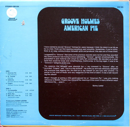 Groove Holmes* : American Pie (LP, Album)