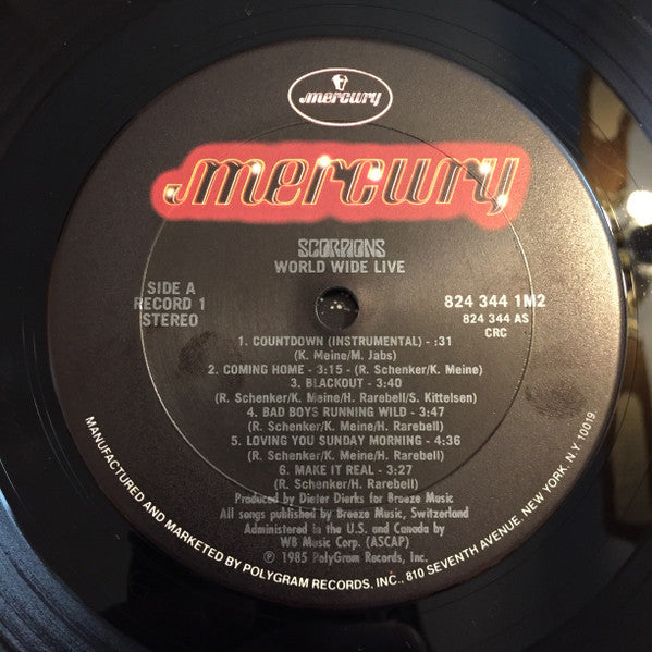 Scorpions : World Wide Live (2xLP, Album, Club, CRC)