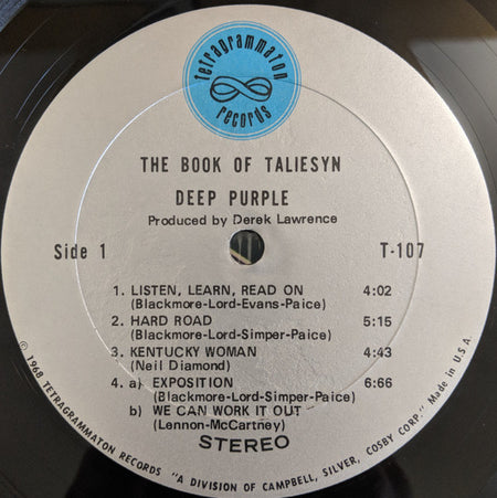 Deep Purple : The Book Of Taliesyn (LP, Album, Ter)