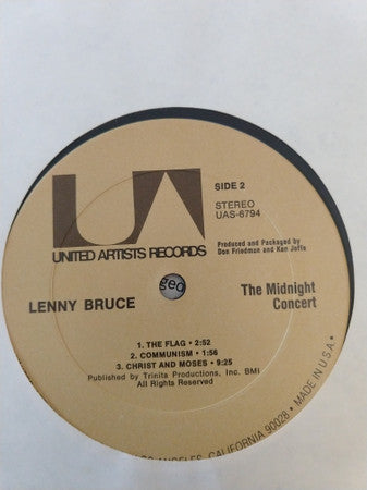 Lenny Bruce : The Midnight Concert (LP, Album, RE)