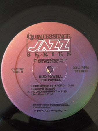 Bud Powell : Bud Powell (LP, Comp, RE)