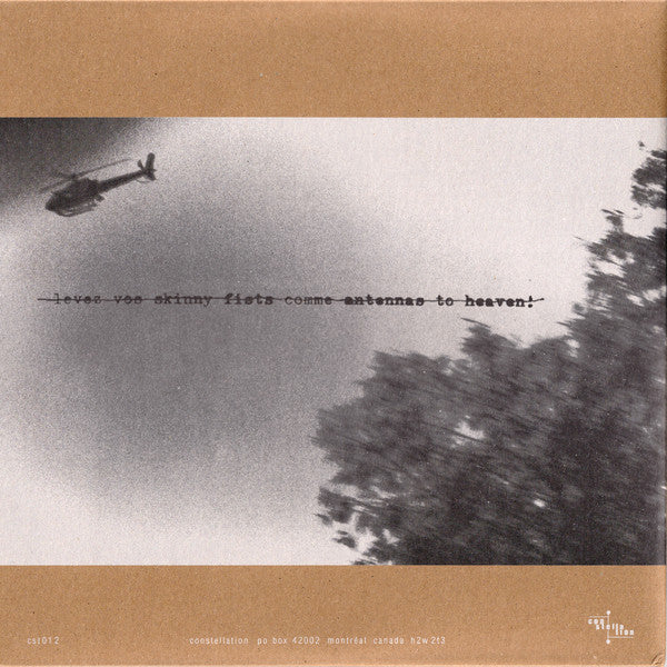 Godspeed You Black Emperor! : Lift Your Skinny Fists Like Antennas To Heaven (2xLP, Album, RE, 180)