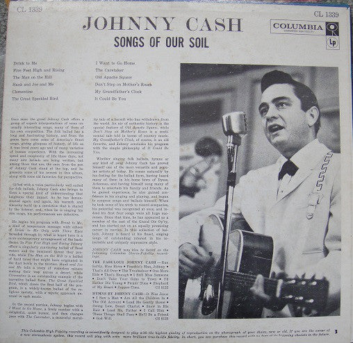 Johnny Cash : Songs Of Our Soil (LP, Album, Mono)