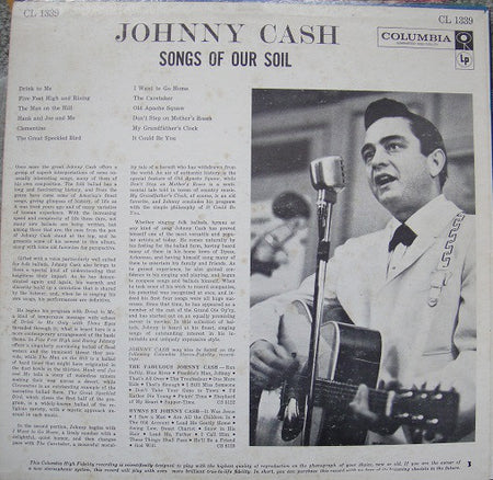 Johnny Cash : Songs Of Our Soil (LP, Album, Mono)