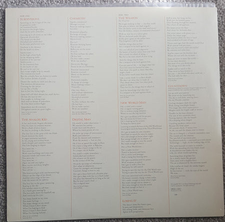 Rush : Signals (LP, Album, 26,)