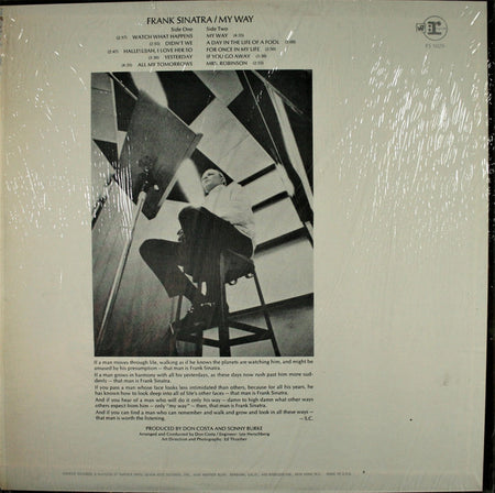 Frank Sinatra : My Way (LP, Album, Ter)