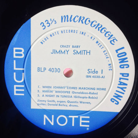 The Incredible Jimmy Smith* : Crazy! Baby (LP, Album, Mono)