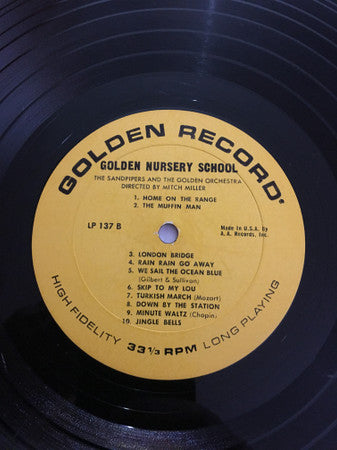 The Sandpipers (2) And The Golden Orchestra : Golden Nursery School (LP)