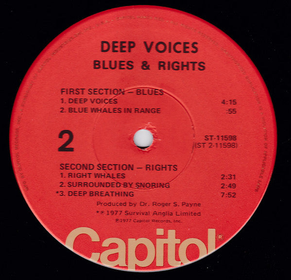No Artist : Deep Voices - The Second Whale Record (LP, RE)