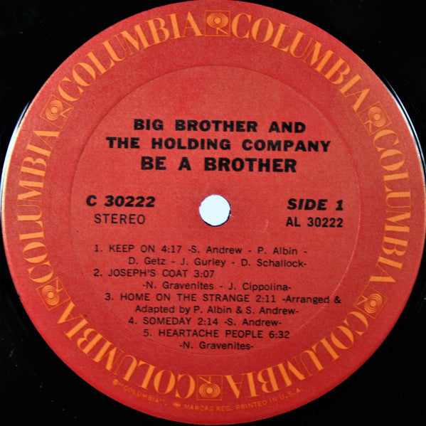 Big Brother And The Holding Co.* : Be A Brother (LP, Album, Ter)
