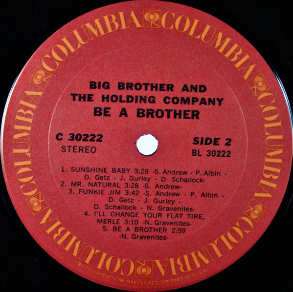 Big Brother And The Holding Co.* : Be A Brother (LP, Album, Ter)