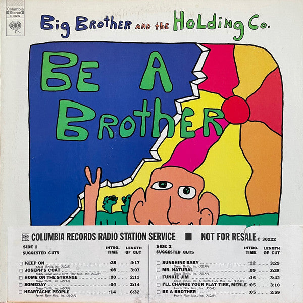 Big Brother And The Holding Co.* : Be A Brother (LP, Album, Ter)