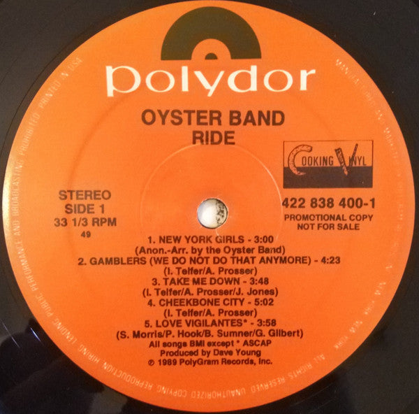 Oyster Band* : Ride (LP, Album, Promo)