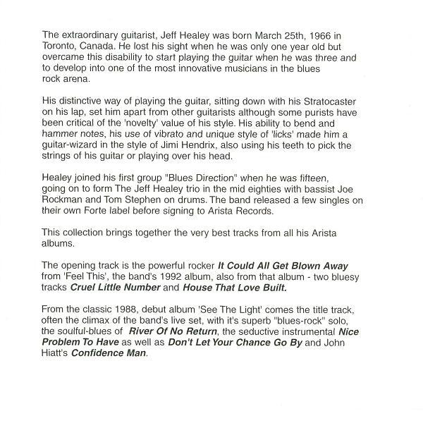 The Jeff Healey Band : The Very Best Of (CD, Comp)