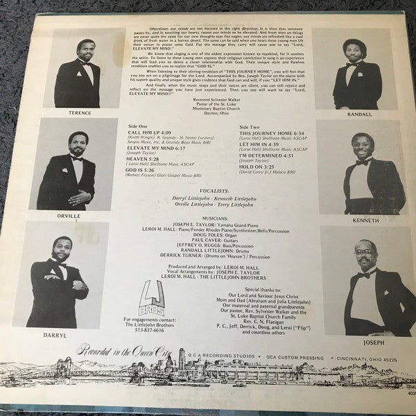 The Littlejohn Brothers : Elevate My Mind  (LP, Album)