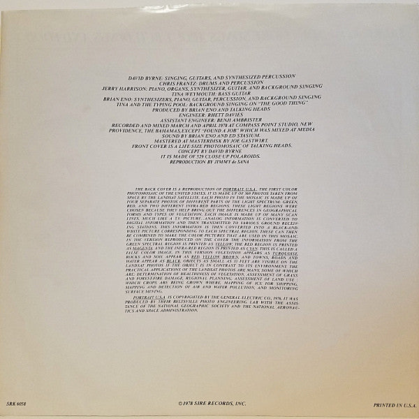 Talking Heads : More Songs About Buildings And Food (LP, Album, Jac)