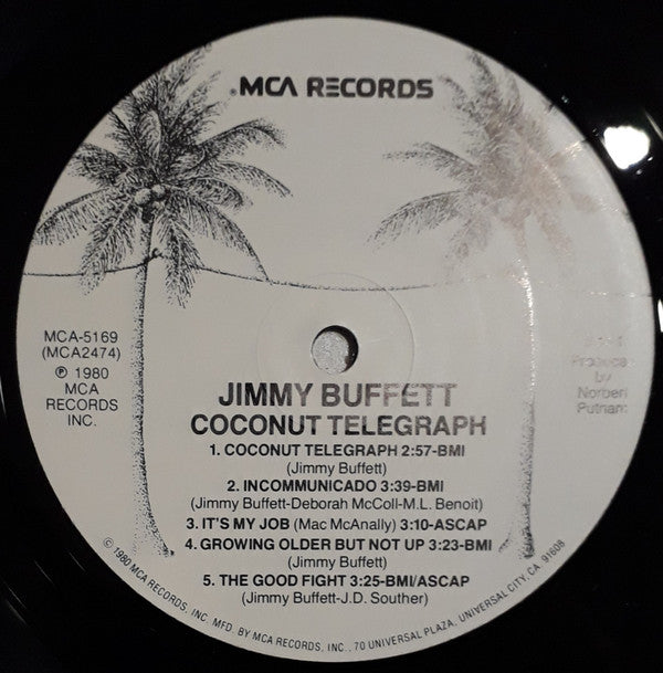 Jimmy Buffett : Coconut Telegraph (LP, Album, Pin)
