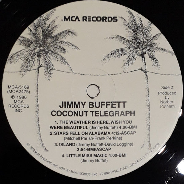 Jimmy Buffett : Coconut Telegraph (LP, Album, Pin)