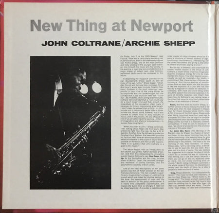 John Coltrane / Archie Shepp : New Thing At Newport (LP, Album, RE, Gat)