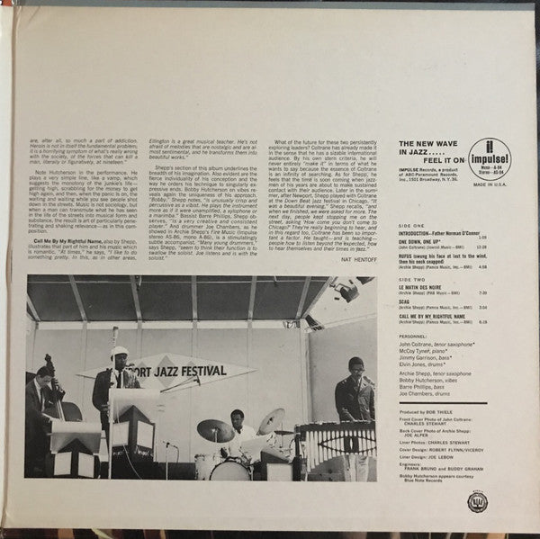 John Coltrane / Archie Shepp : New Thing At Newport (LP, Album, RE, Gat)