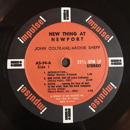 John Coltrane / Archie Shepp : New Thing At Newport (LP, Album, RE, Gat)