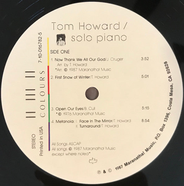 Tom Howard : Solo Piano (LP, Album)