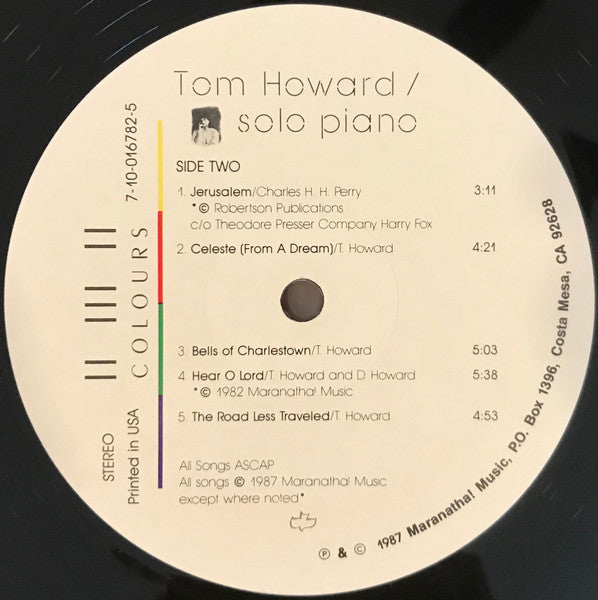 Tom Howard : Solo Piano (LP, Album)