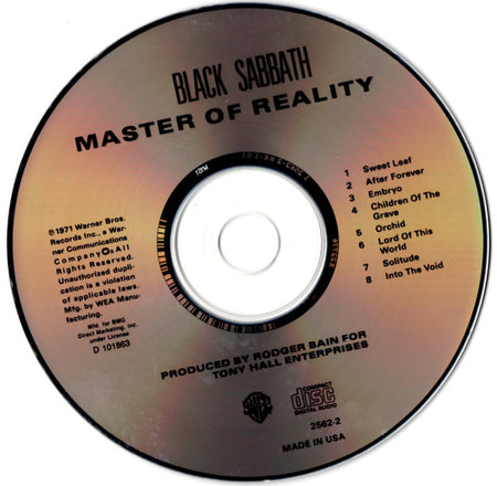 Black Sabbath : Master Of Reality (CD, Album, Club, RE)