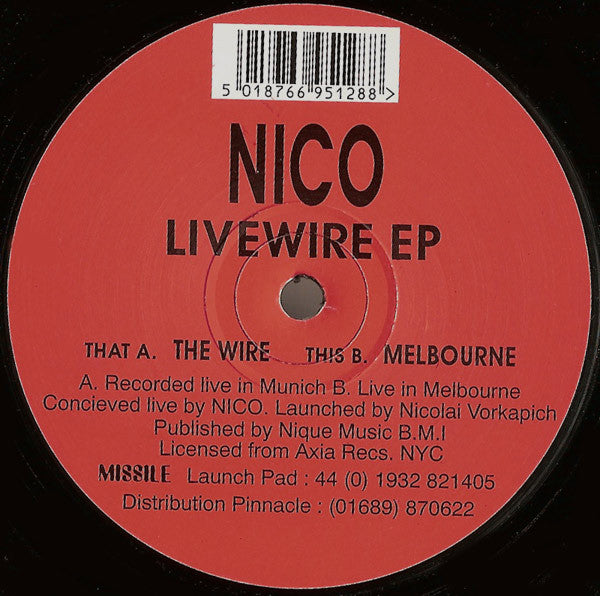 Nico : Livewire EP (12", EP)